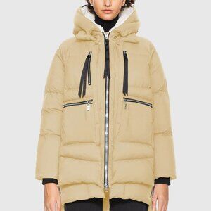 Orolay Womens Thickened Down Jacket Beige - Size Medium